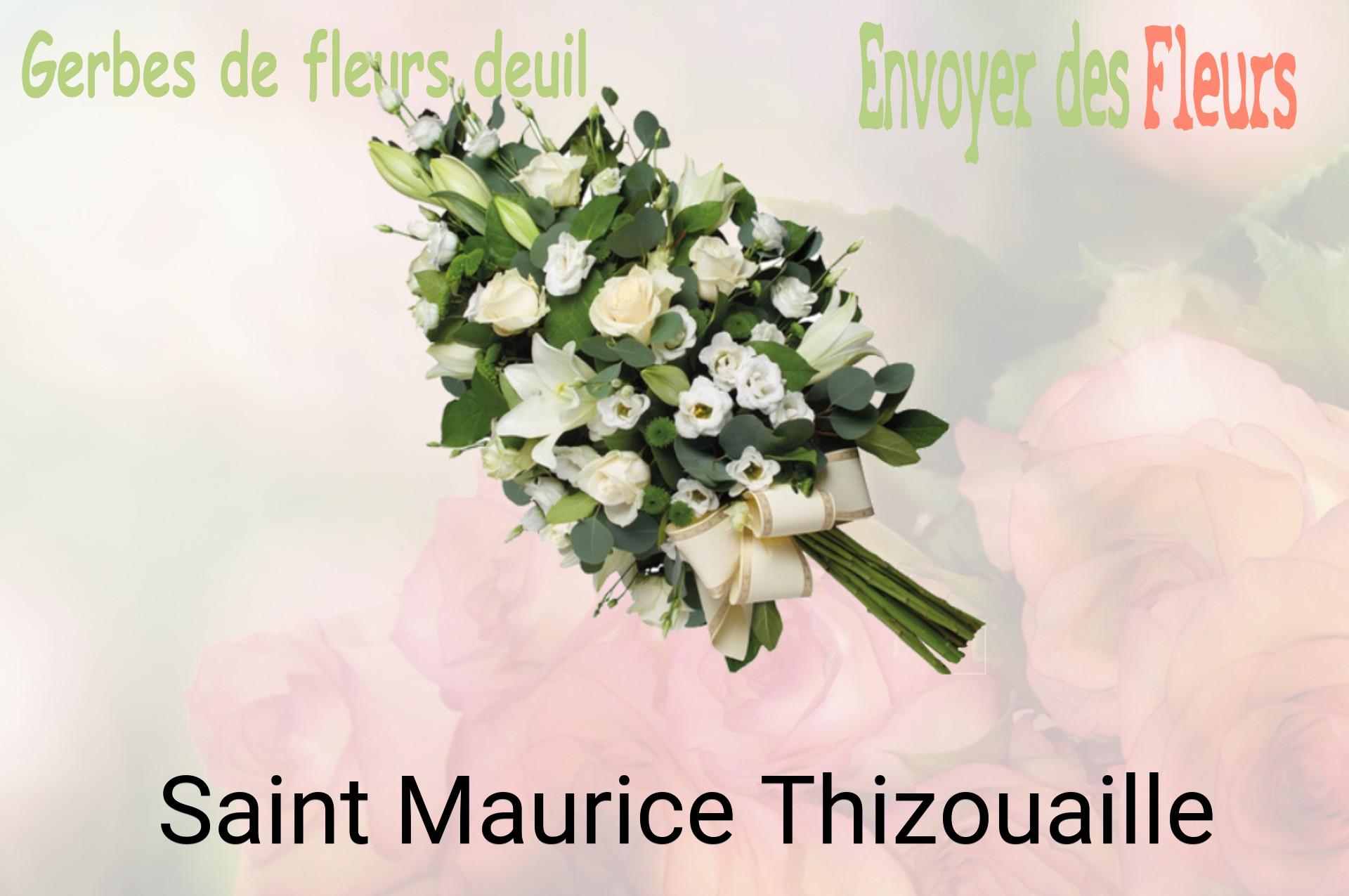 Gerbe de fleurs de deuil livrée à Saint-Maurice-Thizouaille